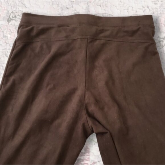 H&M Suedette Chocolate Brown Moto Leggings- XS- Like New - Picture 5 of 11